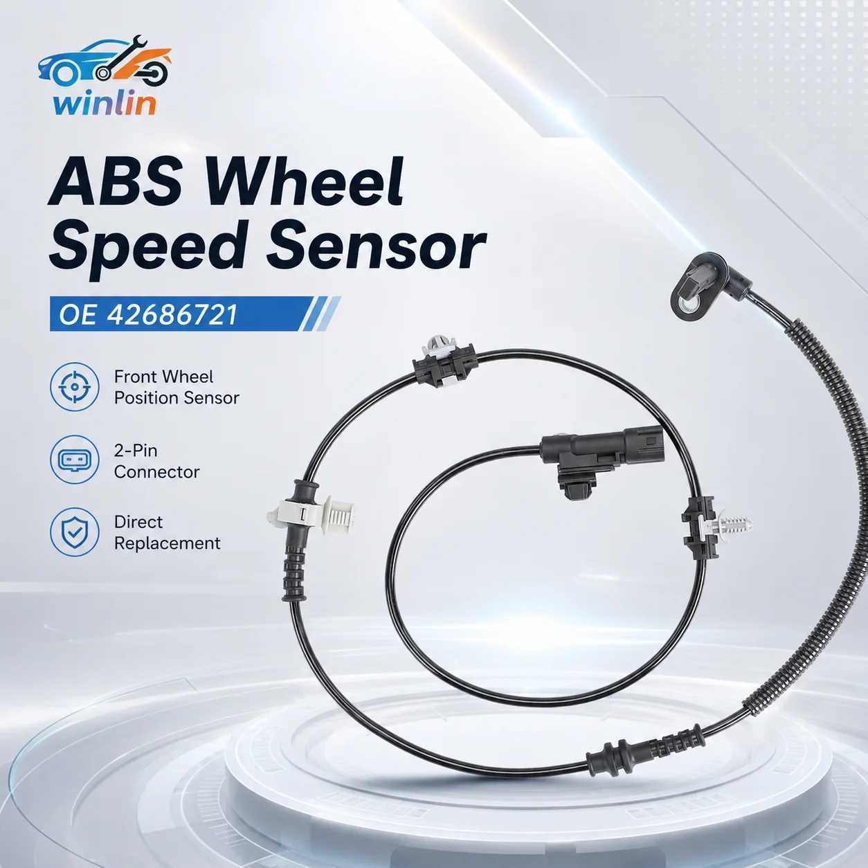 

OEM 42686721 ABS Wheel Speed Sensor Front Left Right for Chevy Volt 2016-2019 New High Quality Car Accessories 39002172 39124497