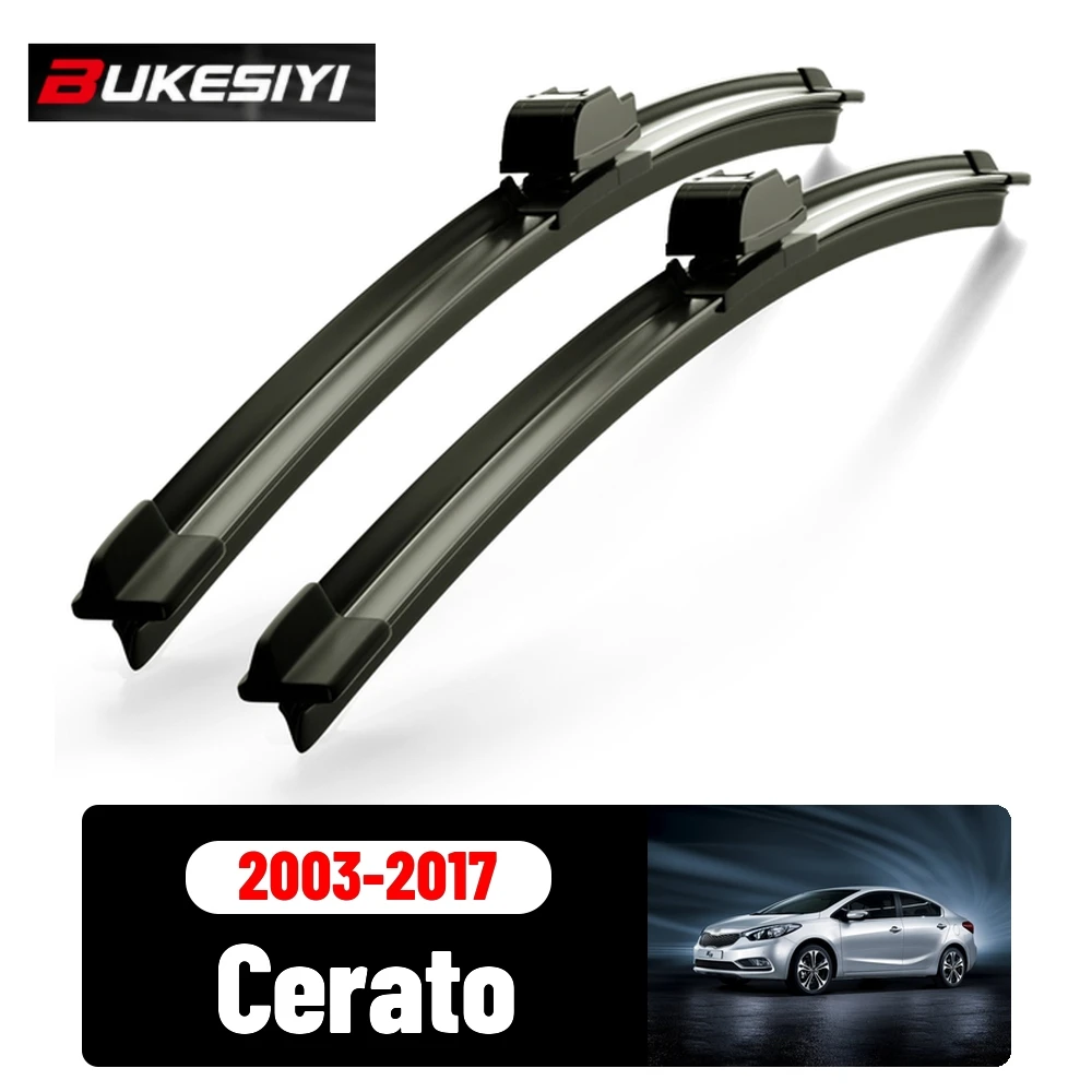 2PCS Front Wiper For Kia Cerato 2003-2017 Silent Durable High Quality Windshield Wiper Blades Accessories 2006 2010 2012 2016
