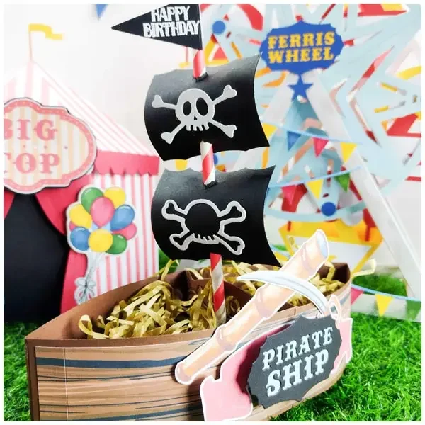 Wykrojniki 3D Pirate Ship 2024, nowe akcesoria do dekoracji scrapbookingu, ramki do tworzenia papieru, rękodzieło kart