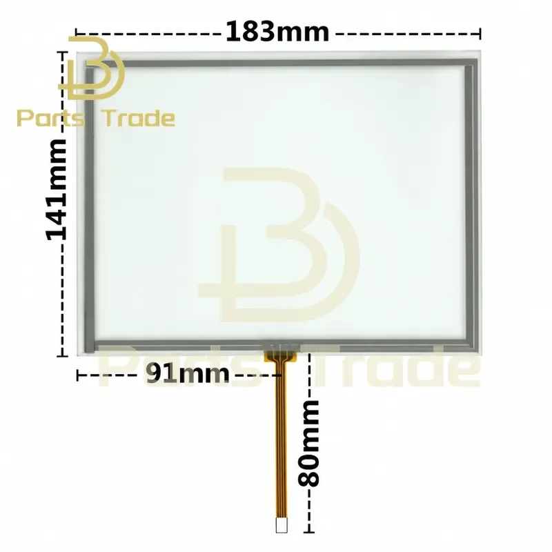 8inch 4 Wire Resistive Touch Screen Panel Digitizer for AT080TN52 V1 AMT9556 183x141mm 4:3 Replacement for AT080TN42