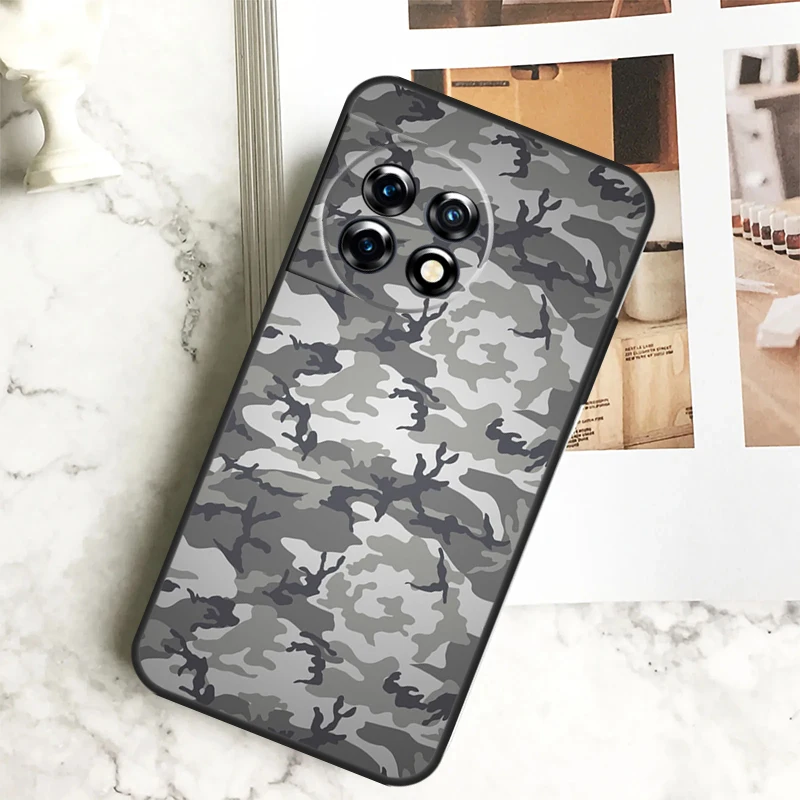 Army Camo Camouflage Case For OnePlus 12 12R 11 9 10 Pro 10R 9R 8T 10T Nord 3 CE 2 Lite 2T N10 N20 N30 CE4 Cover