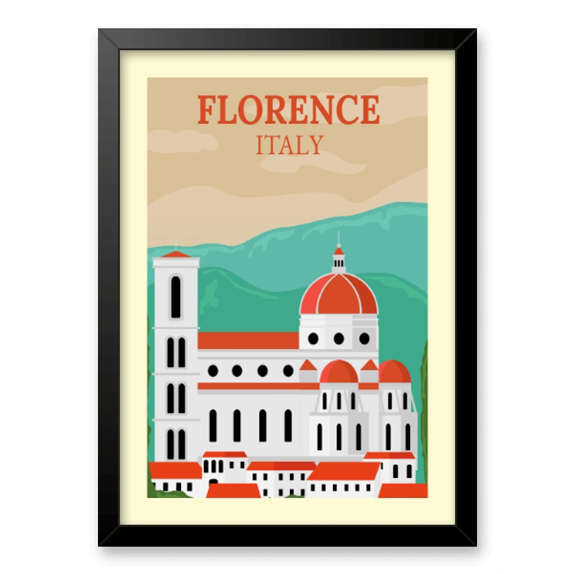 Modern Florence Ltaly Landmark Wall Art Print Canvas Painting Poster Picture For Living Room,Bedroom Home Decor