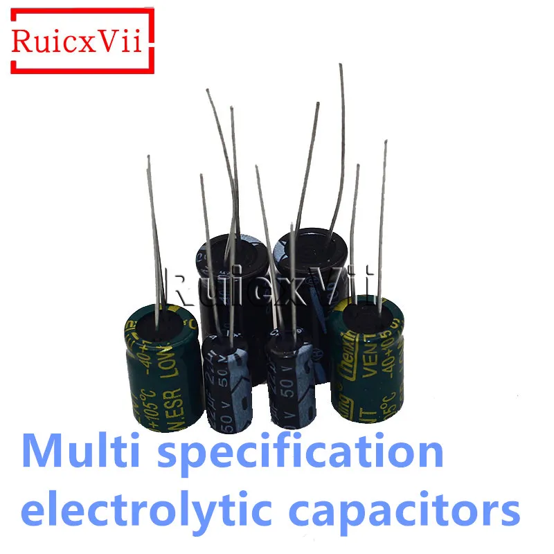 2-50pcs Aluminum Electrolytic Capacitor 10V 16V 25V 35V 50V 63V 100V 100UF 220UF 330UF 470UF 680UF 1000UF 2200UF 3300UF 4700UF