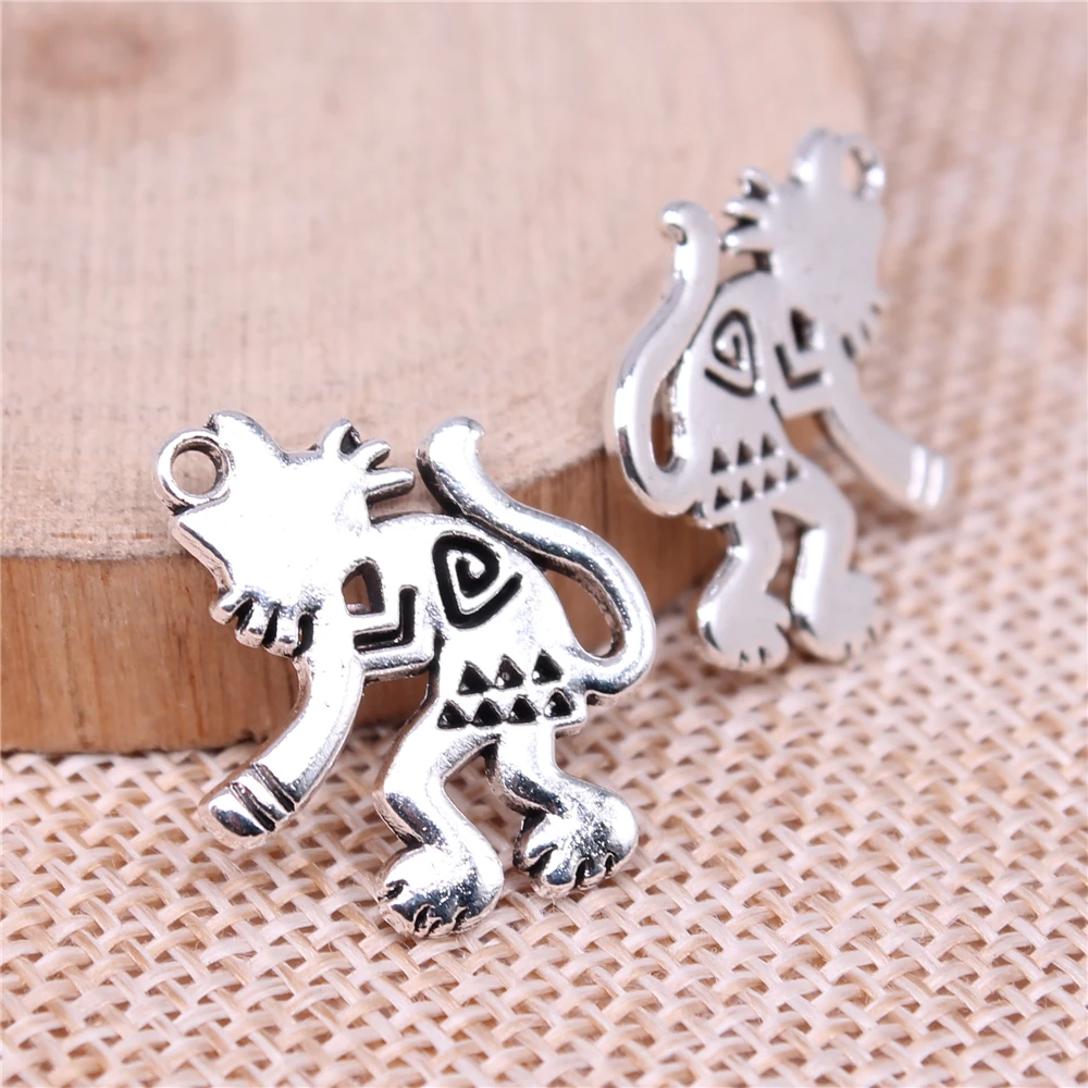 20pcs Charms 24x19mm Demon Charms For Jewelry Making DIY Jewelry Components Antique Silver Plated Alloy Charms Pendant