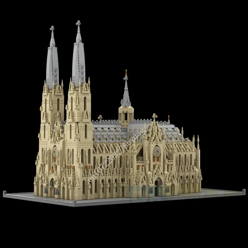 

Конструктор MOC «Колонный собор» (5698 деталей), модель уличной сцены, архитектурный конструктор, развивающая сборная модель для самостоятельной сборки, игрушка для детей
