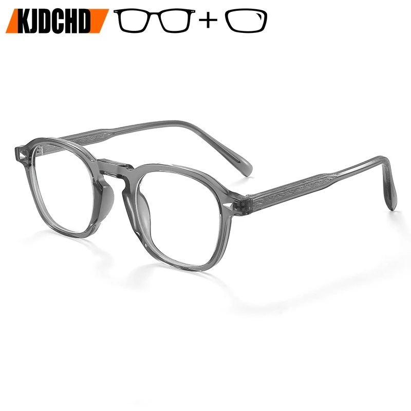 

KJDCHD Men and Women Optical Prescription Glasses Anti-blue light Photochromic Myopia Hyperopia Progressive Recipe Eyeglasses