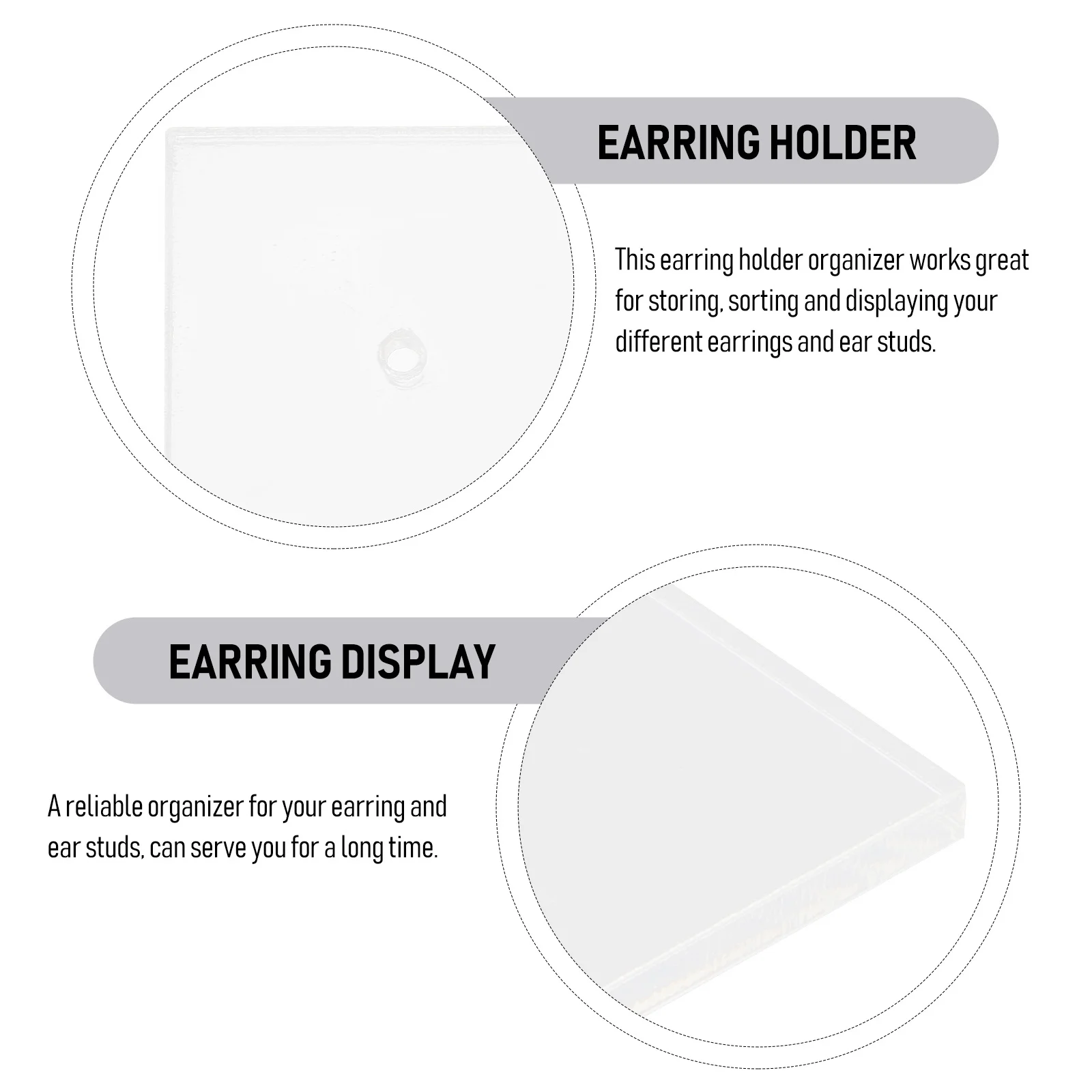 

15Pcs Acrylic Earring Display Holder Organizer for Ear Studs Storage Sorting Retail Shop Jewelry Stand Organizer