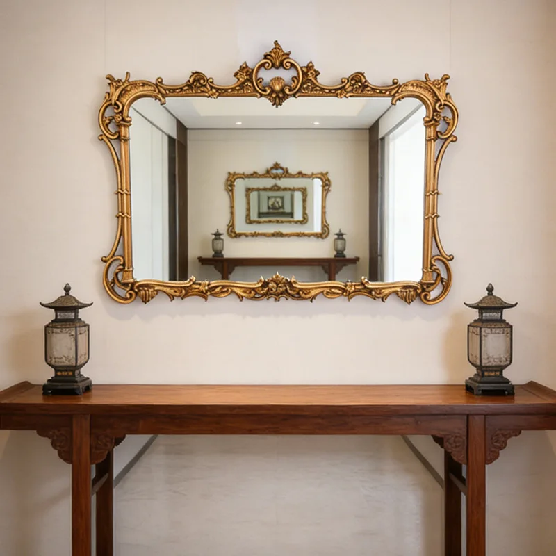 Makeup mirror household living room entrance fireplace decorative