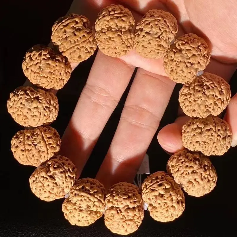 Natural Nepal Jingang Pipal Tree Seed Bracelet Queen Bee Double Dragon Texture Original Seed Buddha Beads Bodhi Bracelet