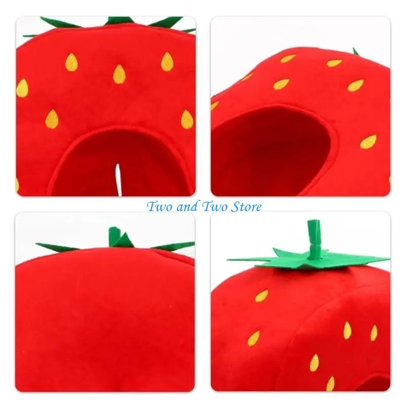 Hx6f Hamphberry Hestgear Peludo Cappello Fragole Frutto Fruit Cappello Fragole Vuota
