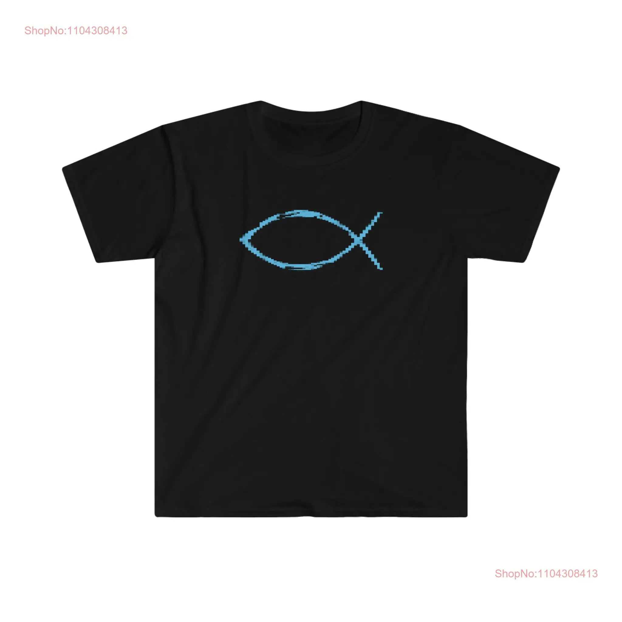 Follower Fish Blue Softstyle T Shirt long or short sleeves