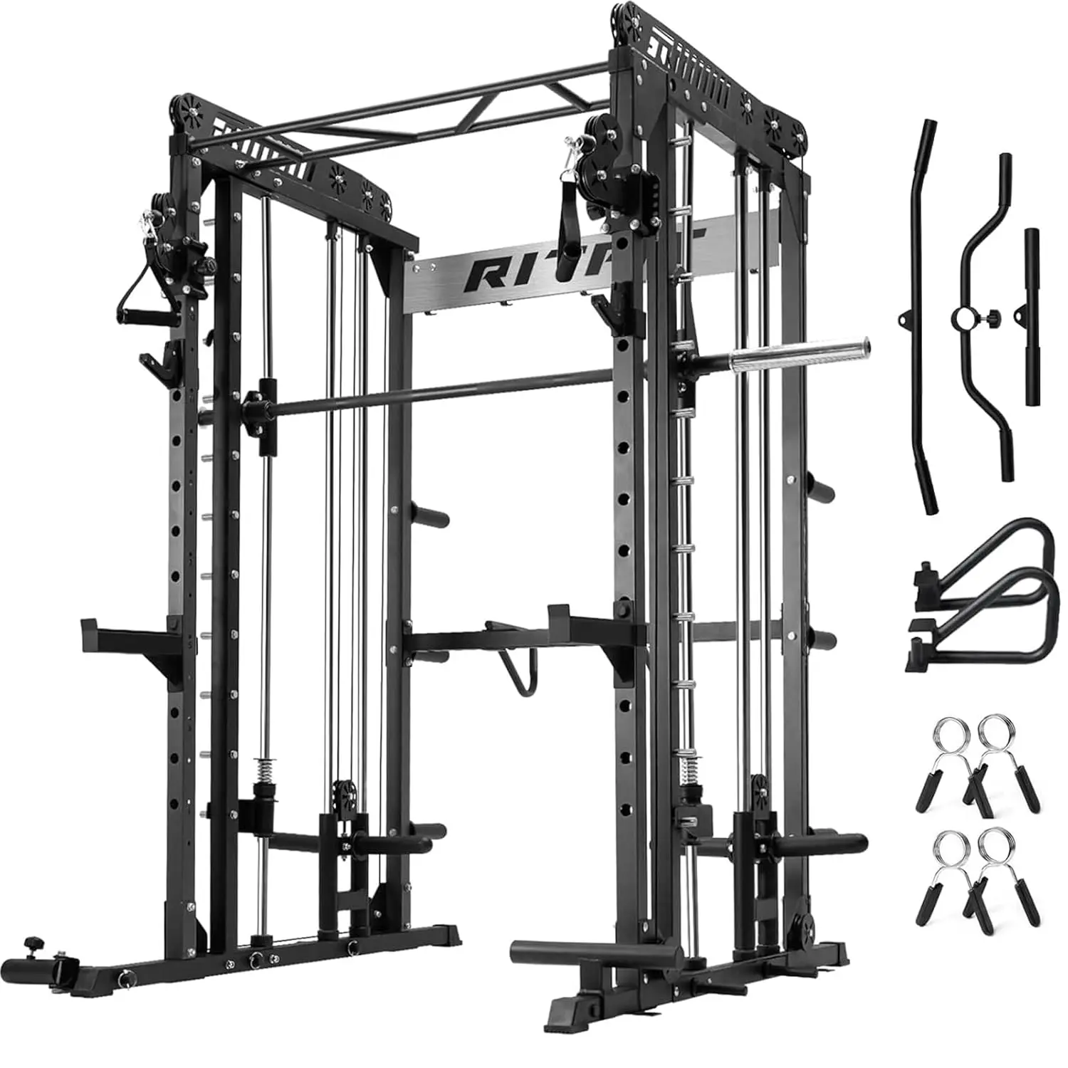 Máquina Smith M1 y M1 Pro con Sistema de Cables Cruzados, Jaula de Potencia Multifuncional para Sentadillas para Gimnasio en Casa, Potencia, Personalizada