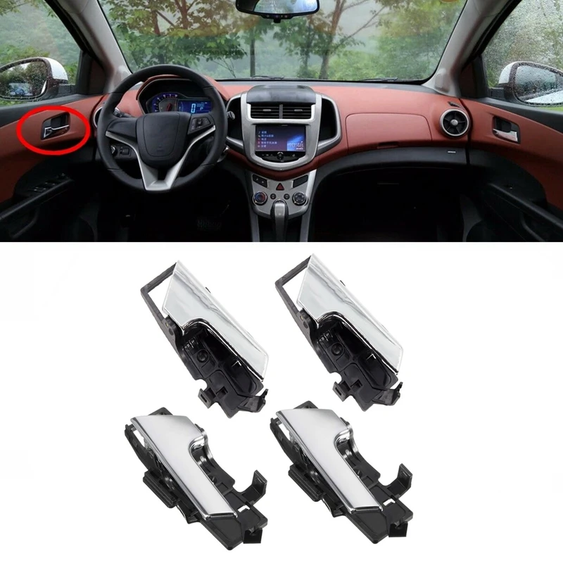 4 PCS Interior Door Handle for Chevrolet Aveo 2007-2011 Aveo5 2009-2011 Pontiac G3 2009 96462710 Car Styling