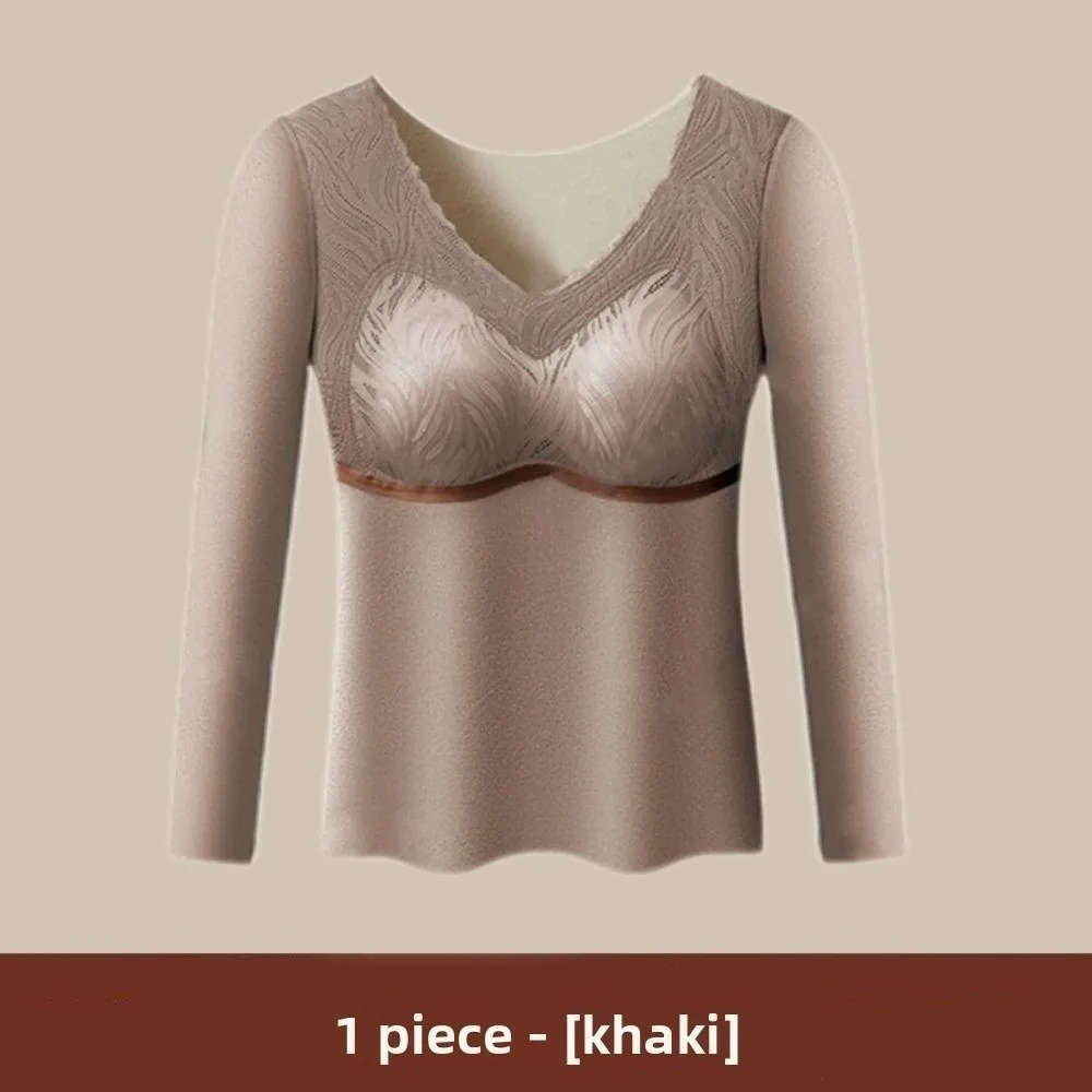 ملابس حرارية نسائية كبيرة الحجم على شكل حرف U رقبة مستديرة ملابس داخلية دافئة ملابس داخلية حرارية تشعر بالتدفئة ملابس داخلية طويلة للدفء للفتيات والنساء #3