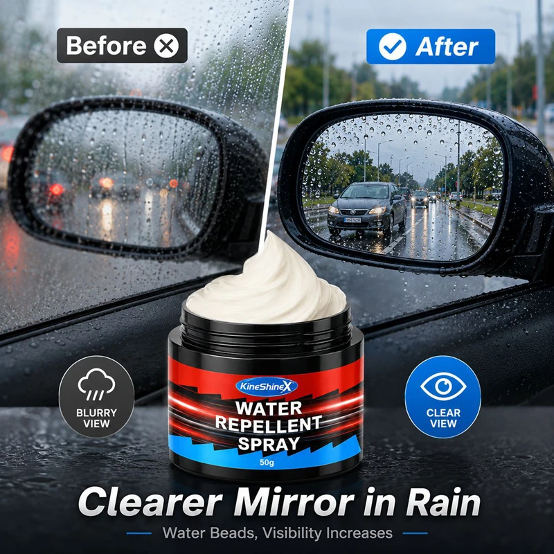 Car Glass Waterproof Spray Kit Hydrophobic Anti-Rain/Anti-Fog Coating Suitable for Car Windows Mirrors Bathroom Glass 2026 New