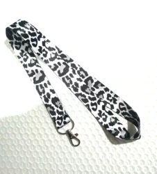 New 1 pcs Leopard Print  Lanyards Keys Neck Strap Key Chain Lanyard Key Holder DIY Hang Rope Keyrings