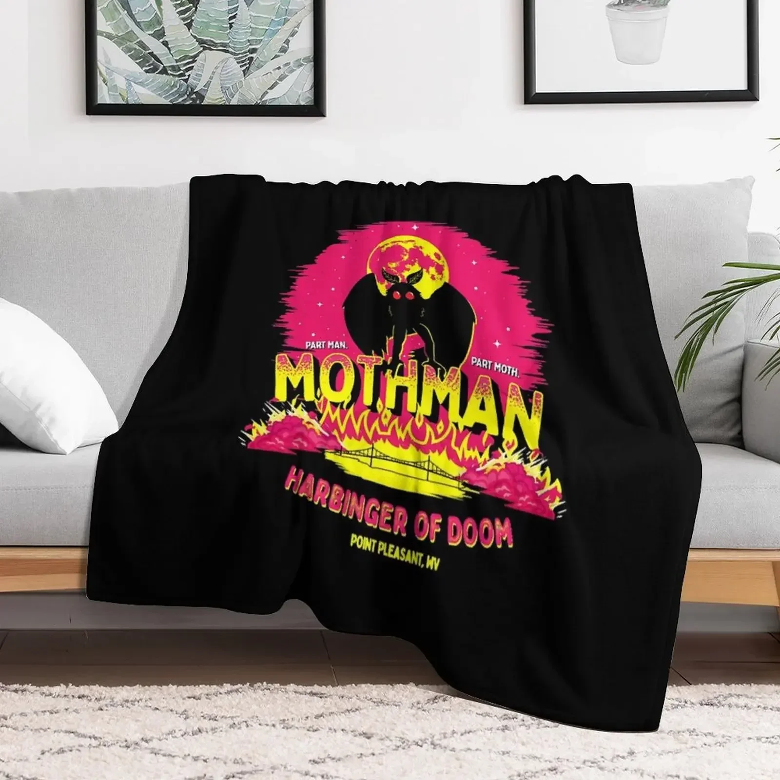 Mothman, Harbinger of Death! Throw Blanket Luxury Designer For Baby wednesday Blankets