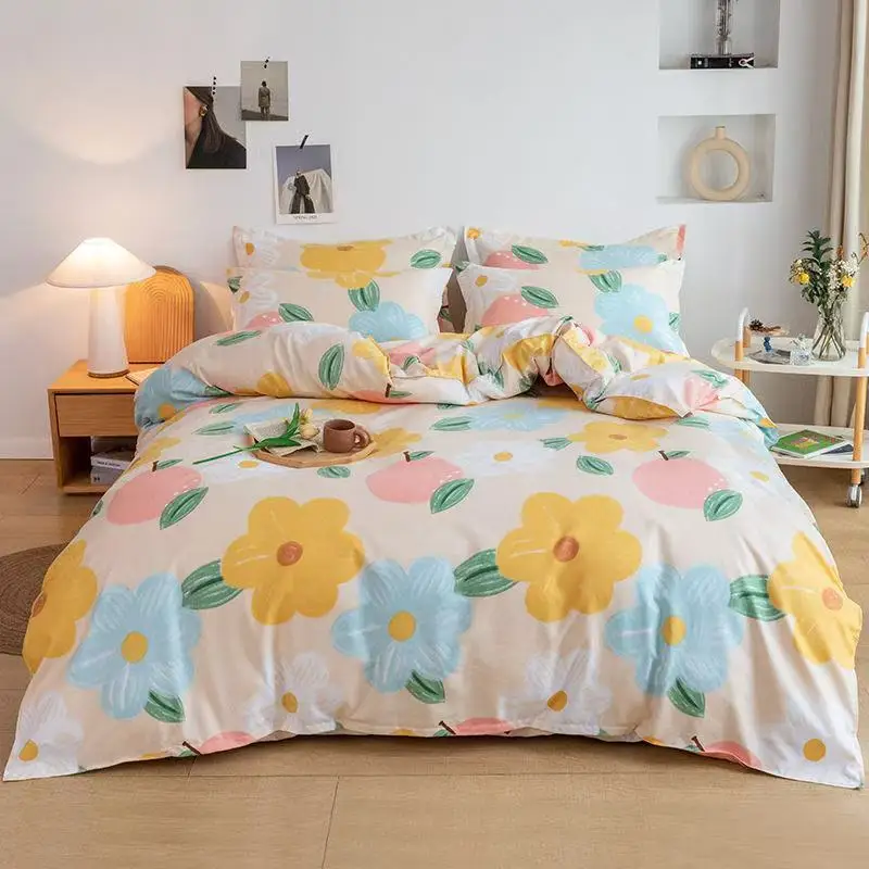 Bohemian Style Duvet Cover 1.5m Single Bed Sheet Cover 180x200cm, Double Size Bed Cover 230cm Pocket Durable and Washable