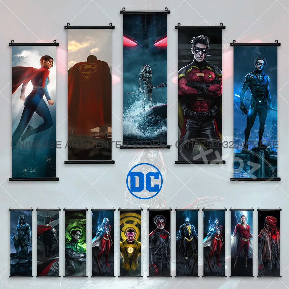 Nightwing Poster Wall Art Dick Scroll Picture DC Comics Home Decoration Supergirl Hanging Painting Green Lantern Canvas Aquaman