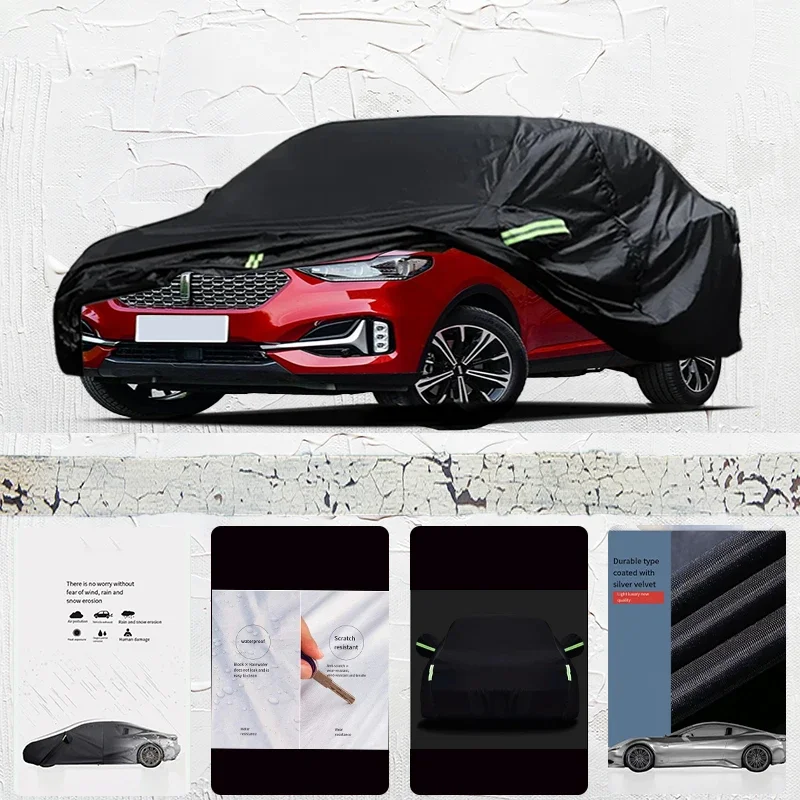 

For Wey VV6 Anti-UV Sun Shade Rain Snow Resistant Black Cover Dustproof Car umbrella Full Car Cover Outdoor Protection