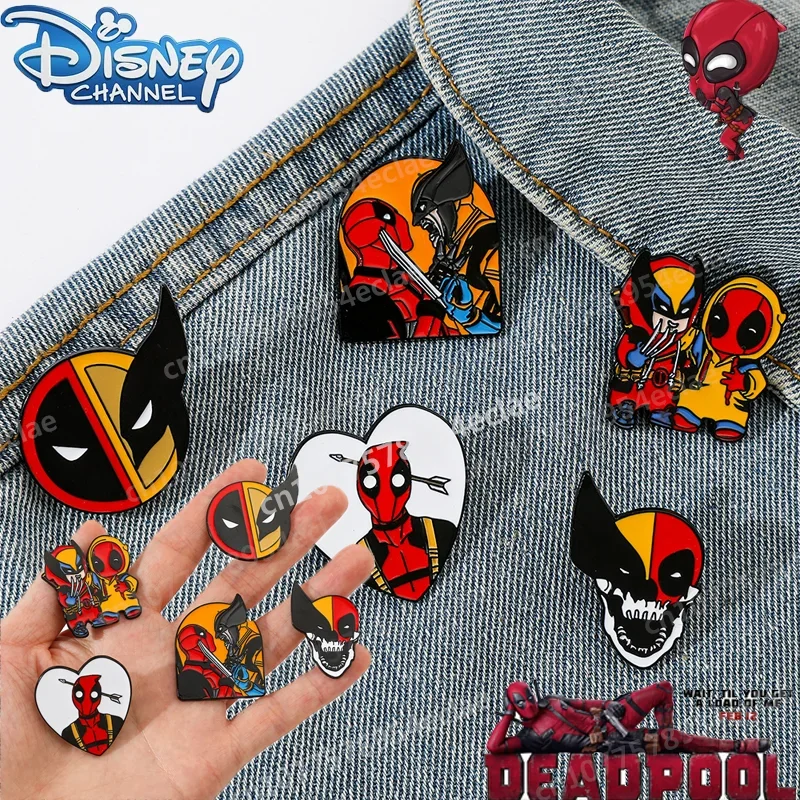 

1Set NEW Movie Deadpool & Wolverine Anime Cartoon Brooch Creative Kawaii Enamel Pin Metal Badge Clothing Backpack Accessories