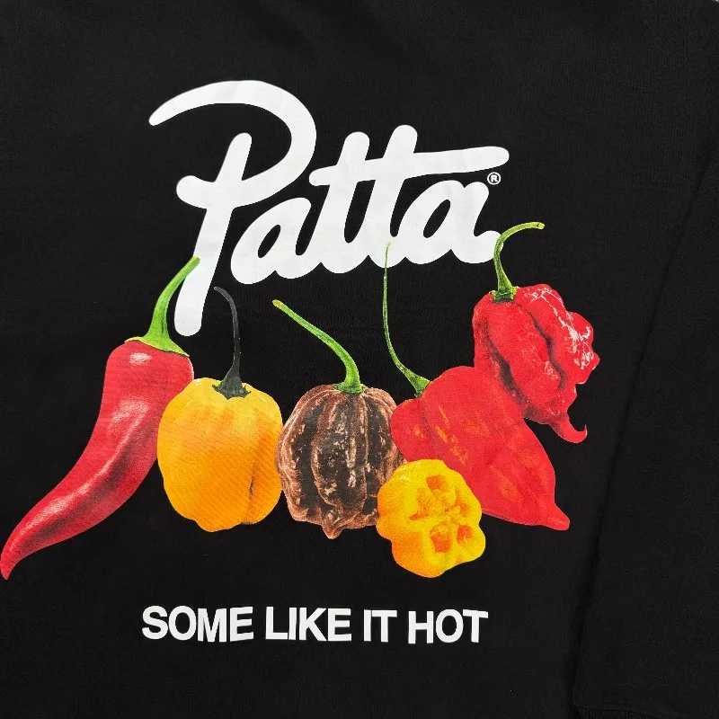 2026ss PATTA Chili Print Hoodies Unisex Casual Men Women Oversized Pullover Black White Sweatshirt - view 4