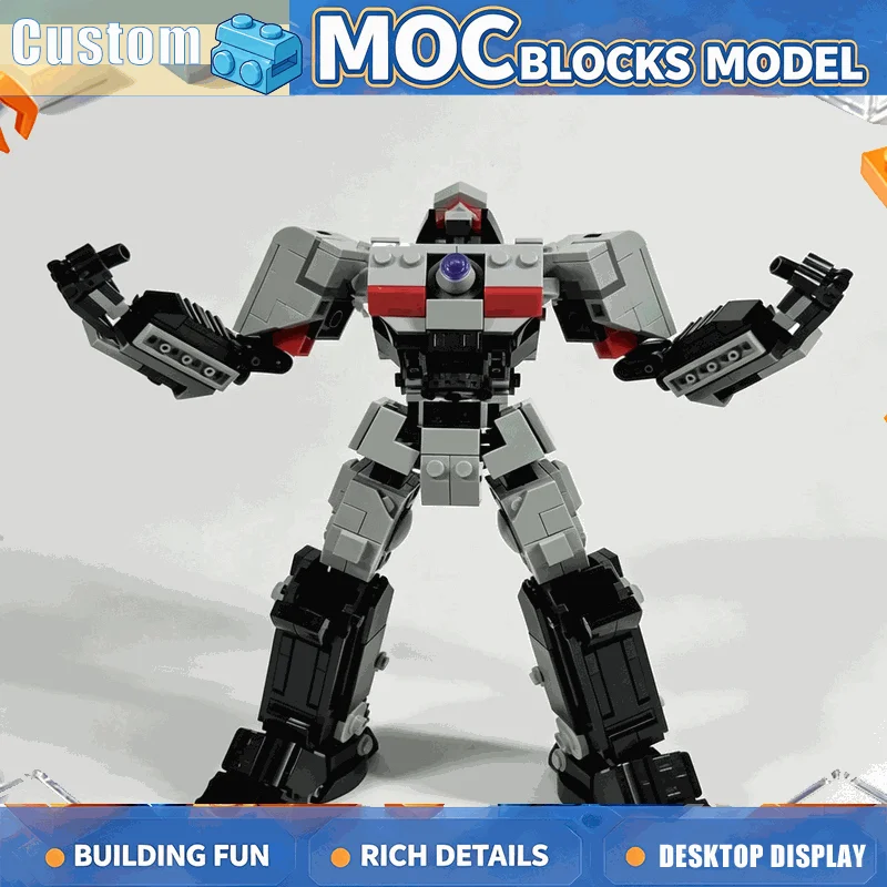 635PCS Mecha Robot Building Blocks MOC Model Sci Fi Battle Mech Creative Assembly Educational Christmas Gift Collection Display