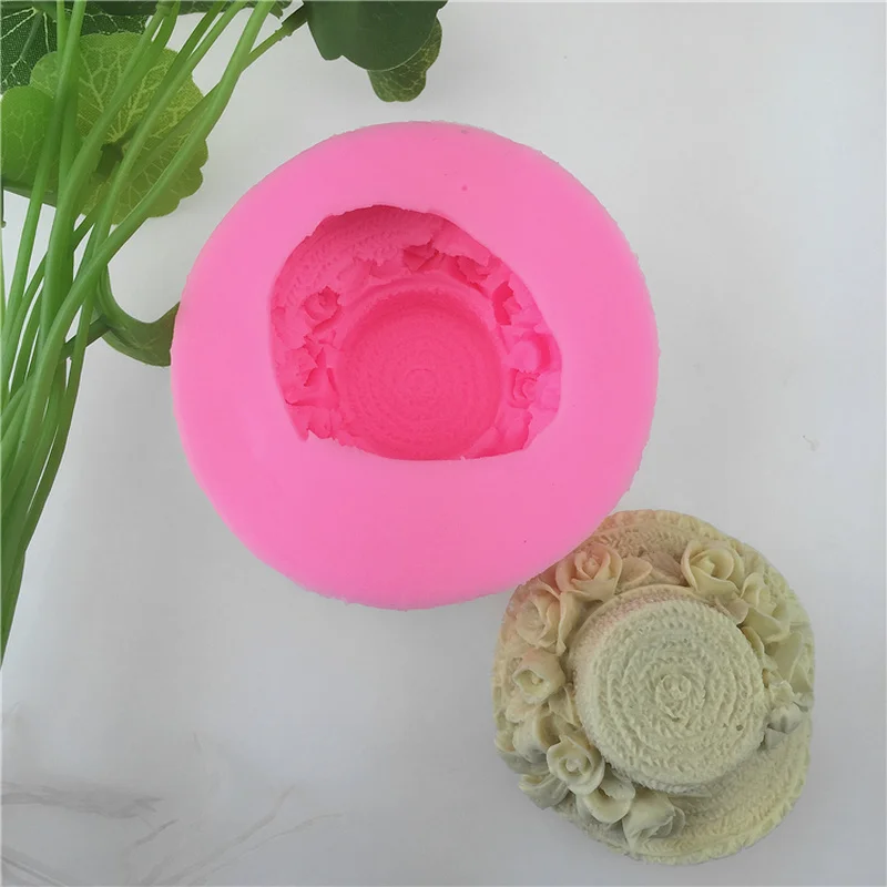 1Pcs 3D Lady Hat Silicone Soap Mold Cake Decoration Fondant Cake 3D Mold Food Grade Silicone Mould