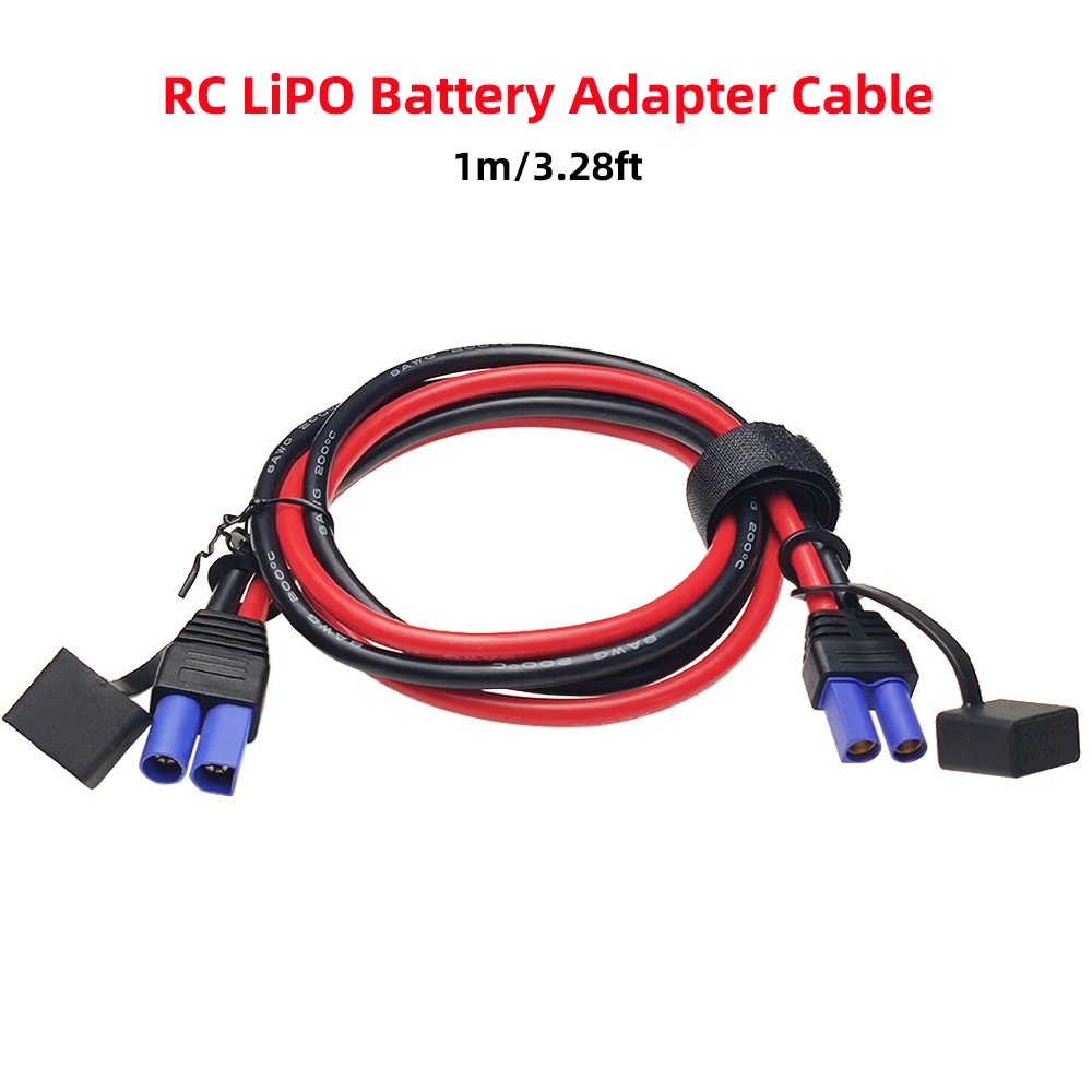 

8AWG RC Battery Adapter Cable EC5 Male Female Connector Extension Cord with Dust Cover Emergency Start Power Plug Silicone Wire