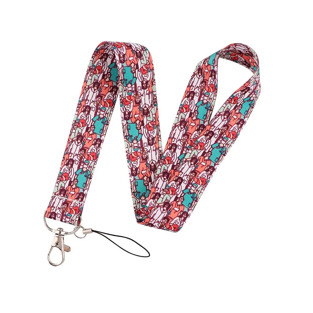 Hospital Supplies Keyring Lariat ID Badge Holder Doctor Doctors ID Card Hang Rope Nurse Lanyard Neck Straps Mobile Phone Strap