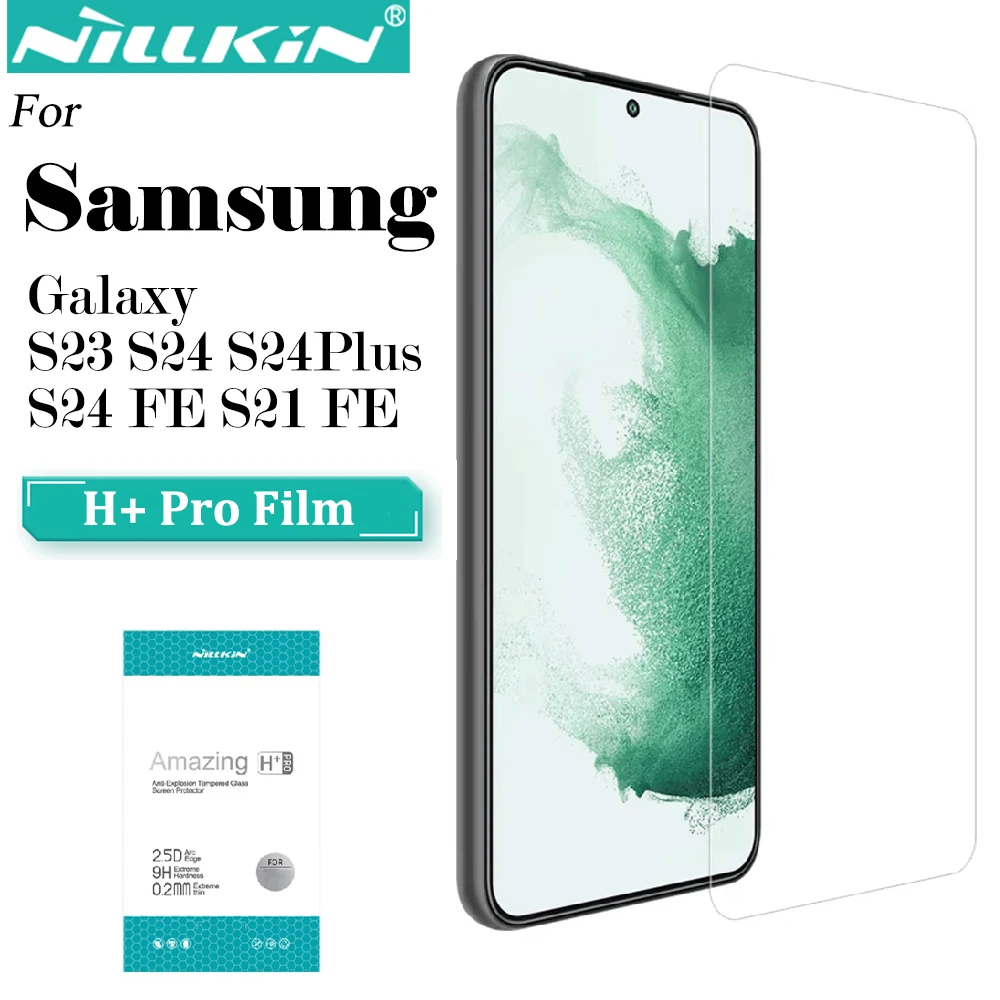 Nillkin h + pro 0.22mm vidro temperado para samsung galaxy s23 s22 plus s21 s20 fe s10e, ultra 9h protetores de tela fina filme de vidro