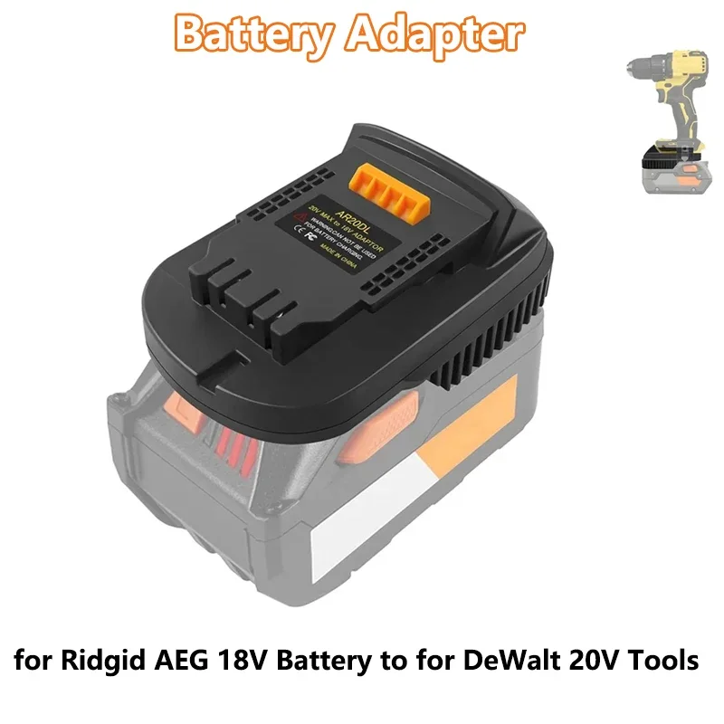 Converter Adapter For RIDGID For AEG 18V lithium Battery Convert to For Dewalt 18V 20V lithium Battery Electric Power Tool Drill