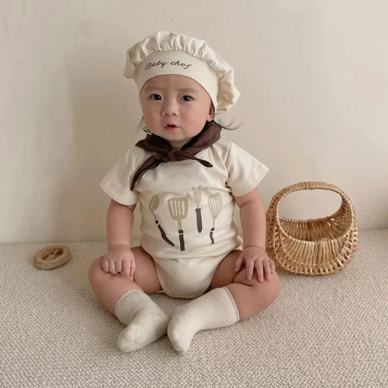 بدلة رومبير قصيرة طويلة للشيف كوك للأطفال البنات والأولاد والرضع للتصوير الفوتوغرافي وحفلات أعياد الميلاد 0-24 شهرًا EZc؛ 3.k'6;d