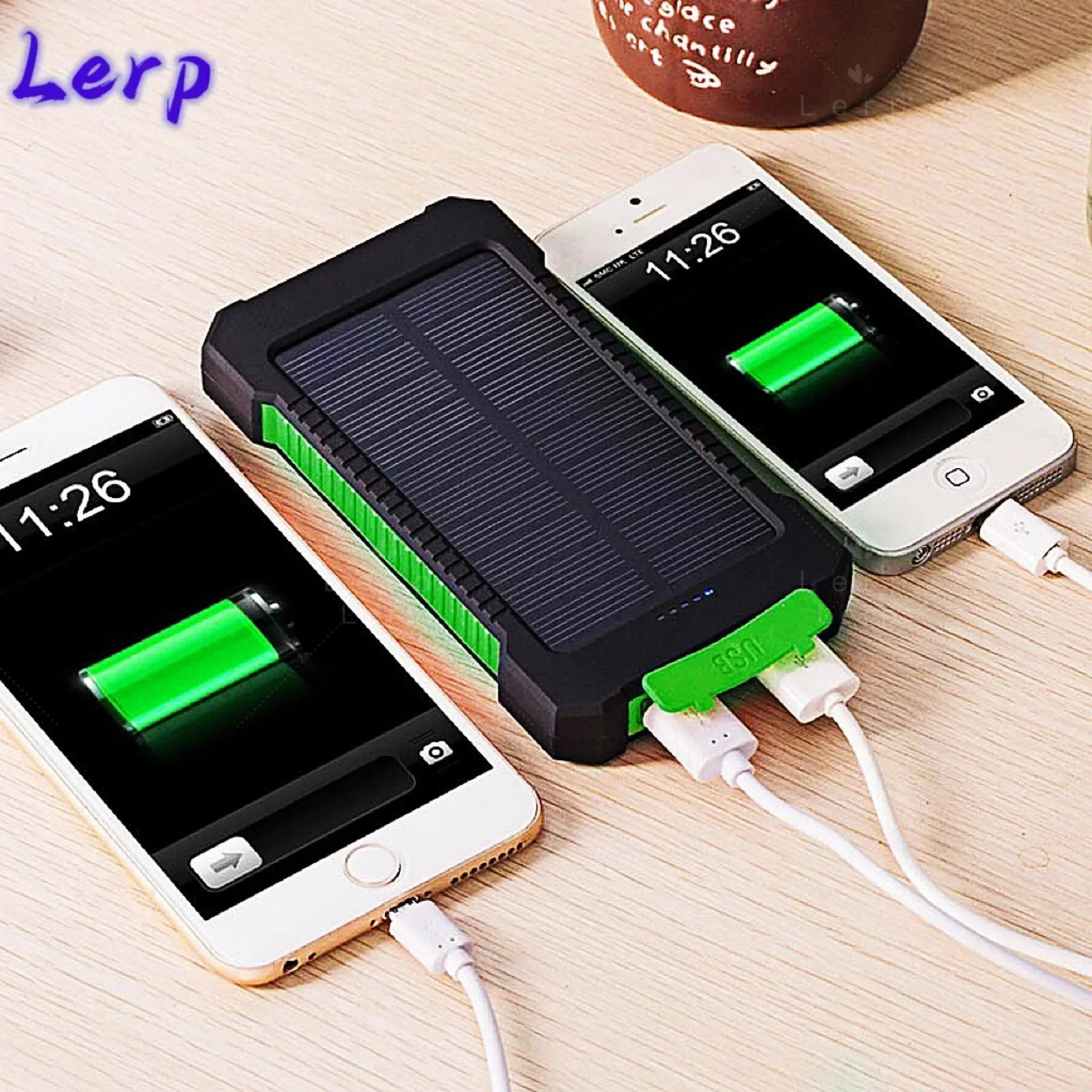 30000mAh Solar Power Bank, IP67 Waterproof & Dustproof, Fast Charge for Phones/Tablets, Camping/Emergency, Free Shipping