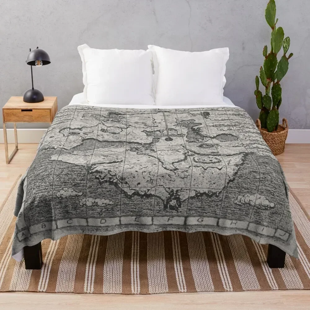 Shadow of the Colossus map Throw Blanket Warm Cozy Throw Blanket for Living Room Couch