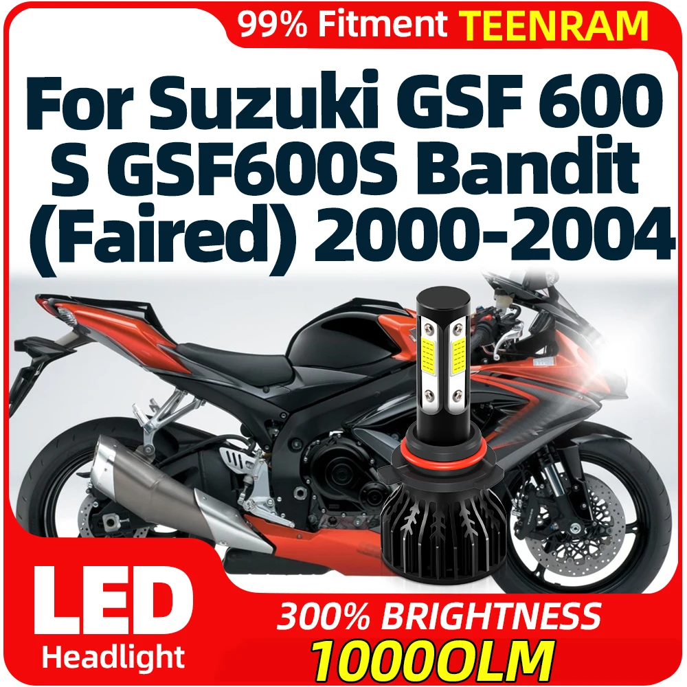 10000Lm Moto LED Motorcycle Headlight Bulb 3570 CSP Moto Lamp 12V For Suzuki GSF 600 S GSF600S Bandit (Faired) 2000-2003 2004