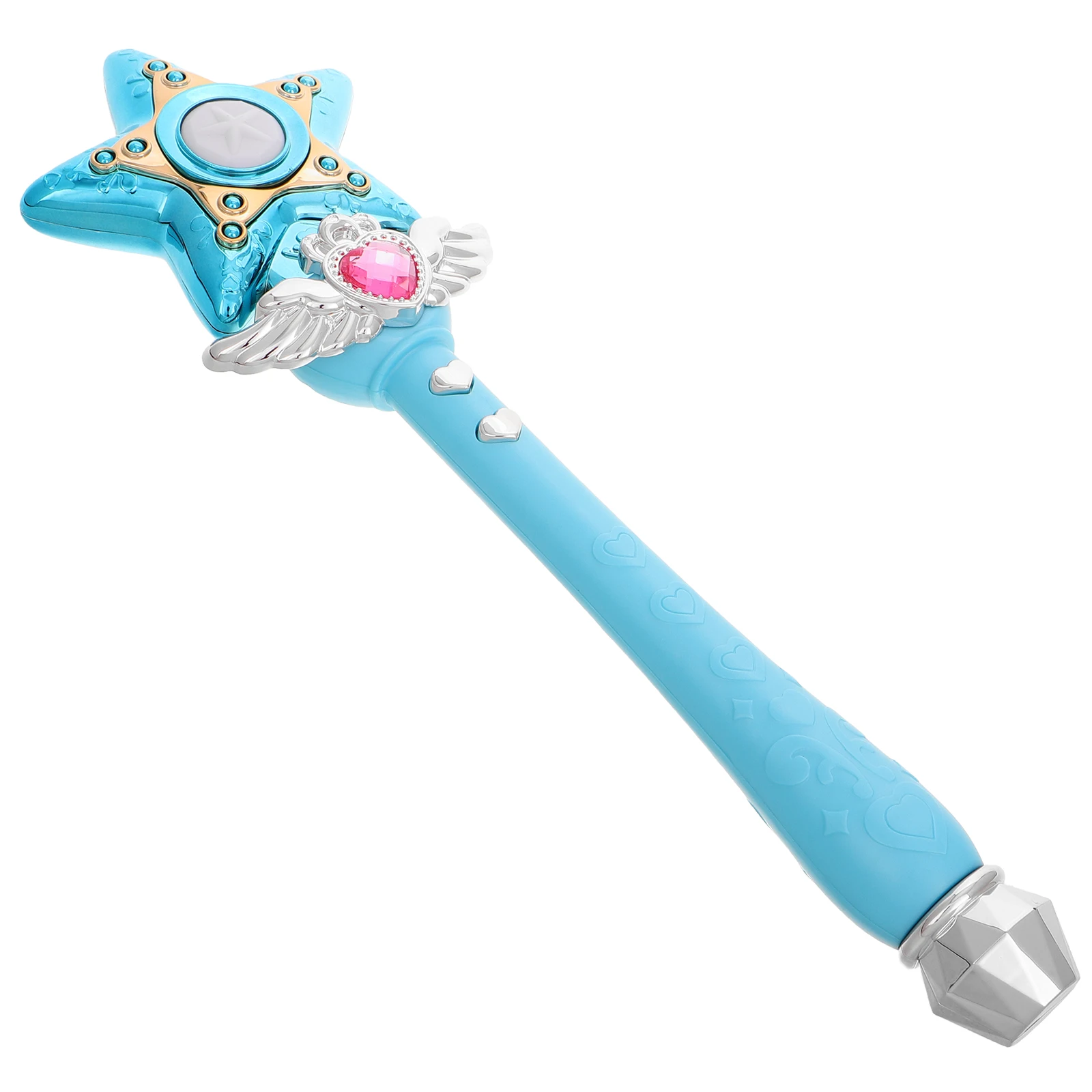 Light Up Music Wand Star Design Glow Fairy Stick For Dress-Up Roleplay Birthday Party Favors Safe Plastic