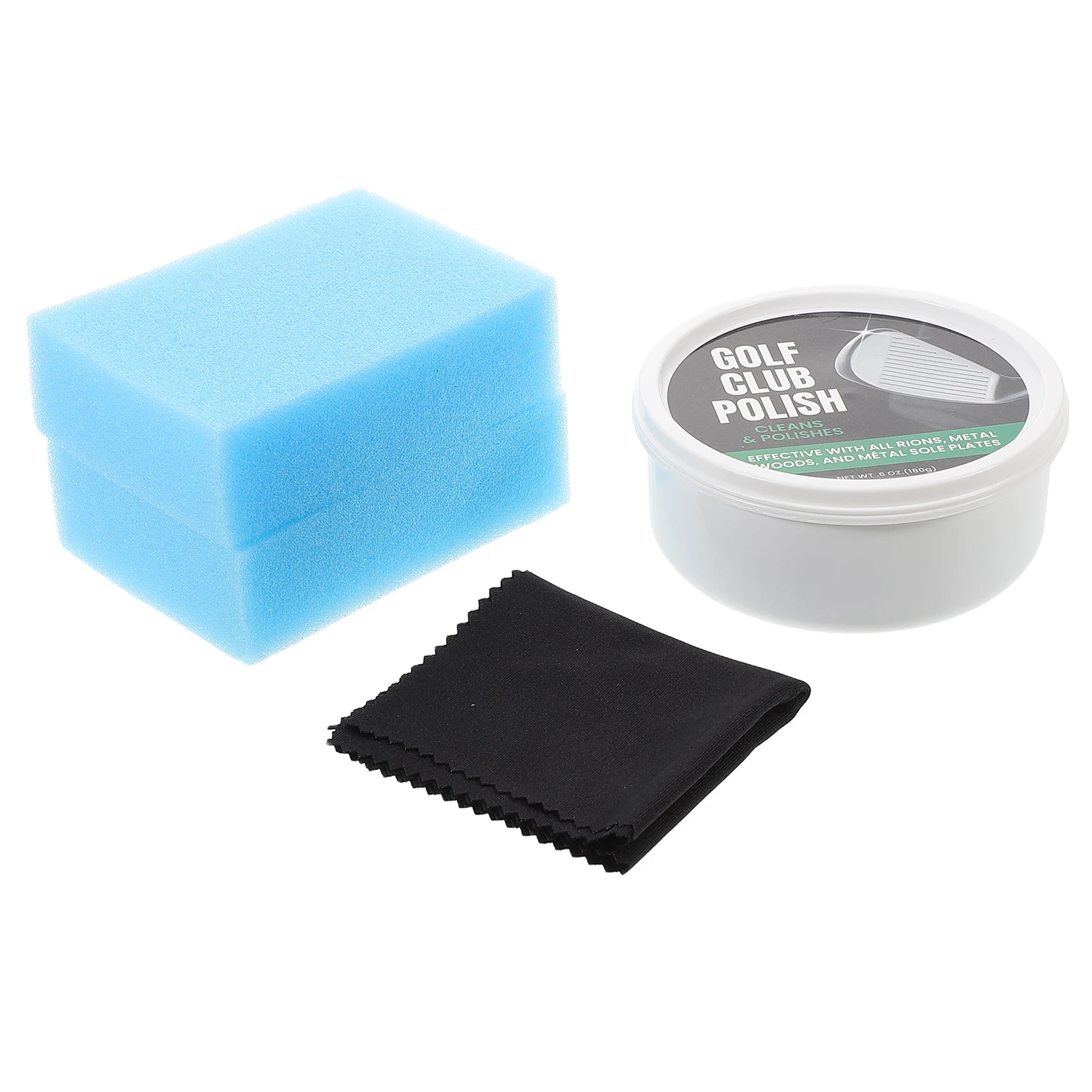 

Golf Iron Cleaner 1 Set Metal Maintenance Cream Stain Removal Groove Polisher Scratch Repair Washing Cloth Golf