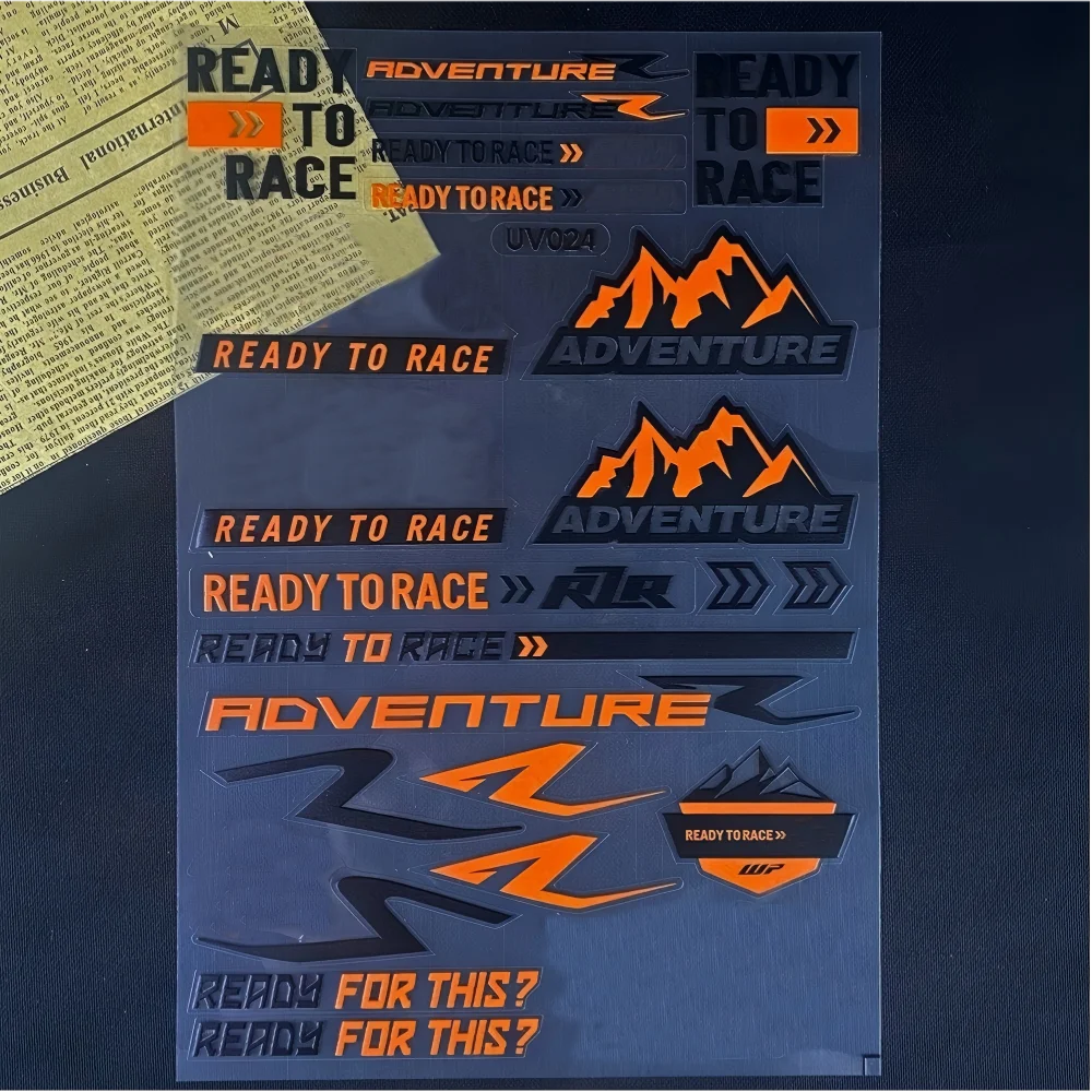 

New Material UV 3D Suitable for KTM RC390 Duke250 Ready To Race Motorcycle Modification Accessories Helmet Decoratio Shell Decal