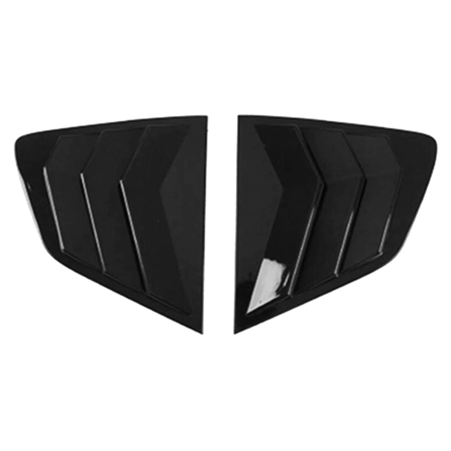 

Car Gloss Black Rear Window Louver Shutter Cover Trim for Nissan Rogue X-Trail T32 2014-2020 Window Side Vent Trim