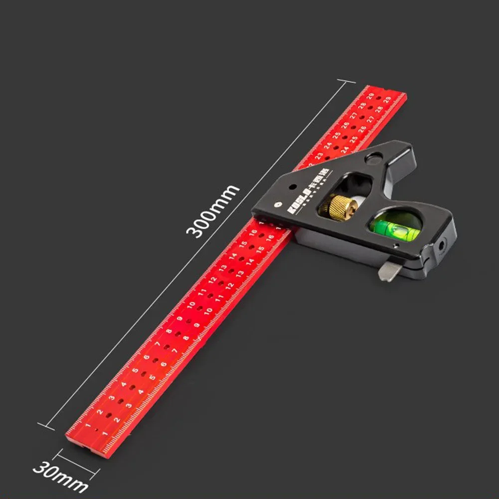 Woodworking Precision Pocket Ruler Metal Slide Ruler T Track Combination Ruler Marking Measuring Tool