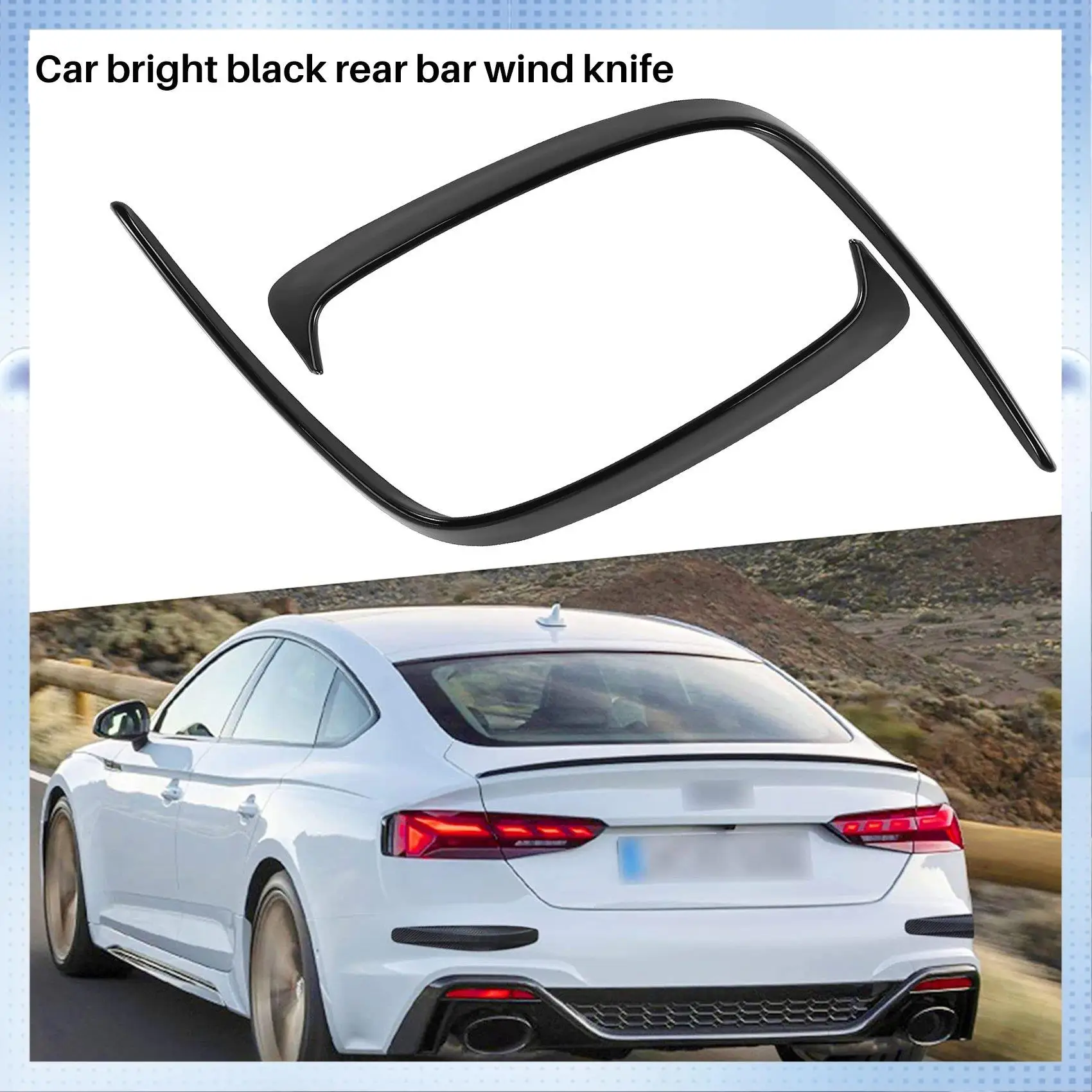 

AM-Bright Black Rear Bar Wind Knife Modified Decorative Exterior Car Stickers Suitable For Mercedes-Benz A-Class W176 A200 A250