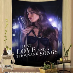 Singer Tini Stoessel Cartoon Beach Towel Cute Kawaii Room Decor Bath Girls Children Hand Towels For Bathroom Shower
