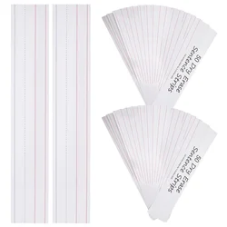 50 Pcs Educational Writing Strips Students Supplies Magnetic Kids Word Paper Ruled Sentence