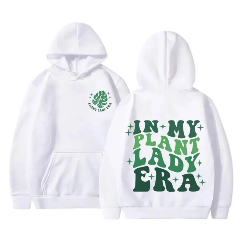 In My Plant Lady Era Hoodie Crazy Plant Lover Gift Men Women Fleece Oversized Hoodies Streetwear Male Vintage Casual Sweatshirt