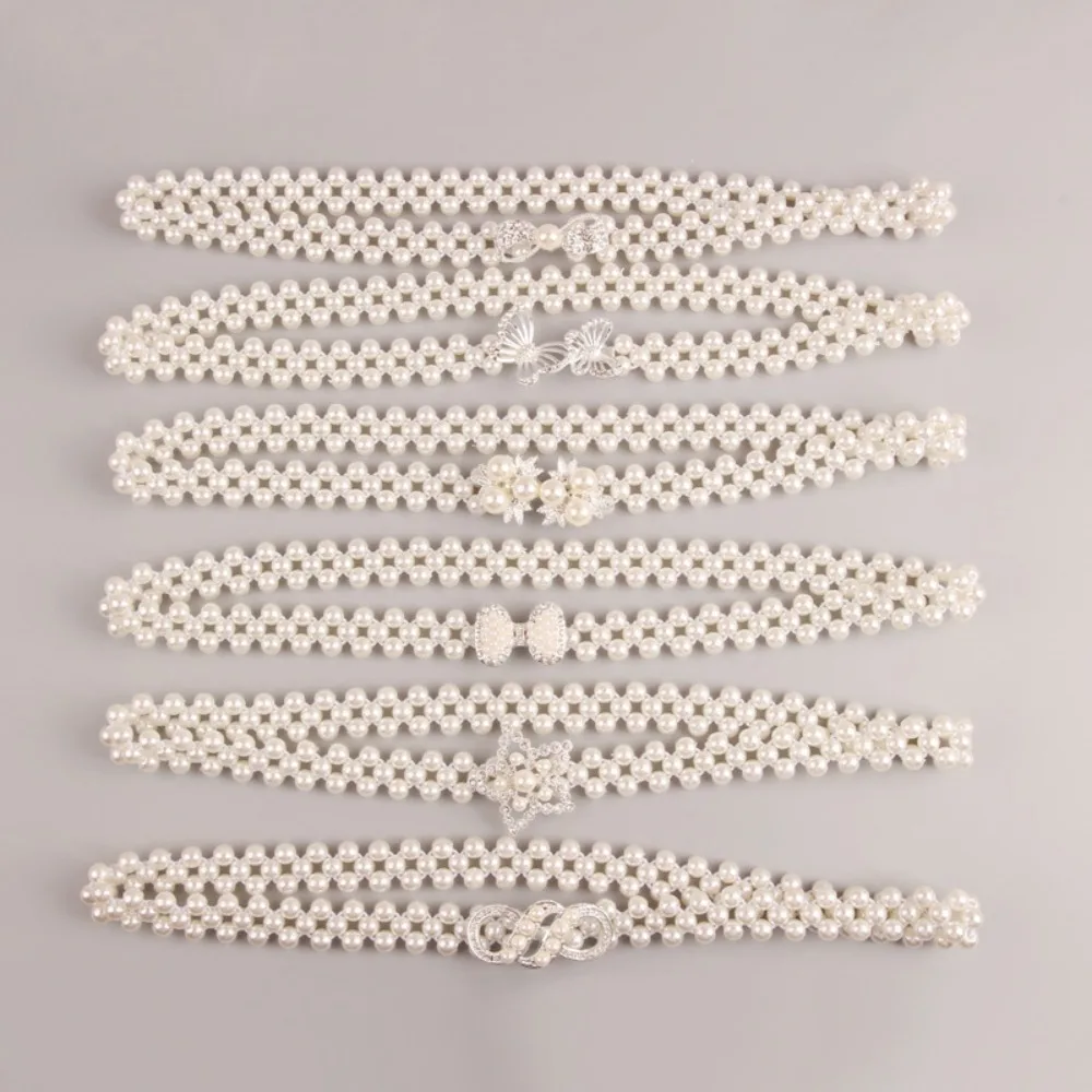 With Diamond Decoration Dress Belt High Quality Styling Accessories All-match Waist Belts Dress Decor Pearl Waist Chain