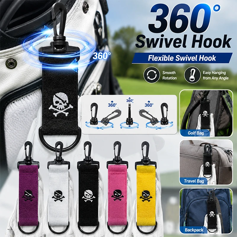 Afbeelding 6: 3PCS Golfhandschoenhouderclip met klittenbandsluiting, lichtgewicht golfhandschoenhouder voor golftas, handdoek en accessoires