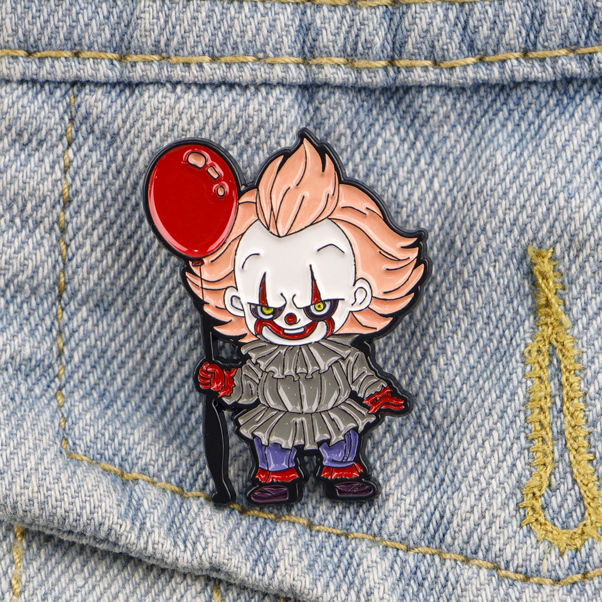 Halloween Clown Lapel Pins for Backpacks Manga Briefcase Badges on Backpack Brooch for Clothes New Fashion Accessories