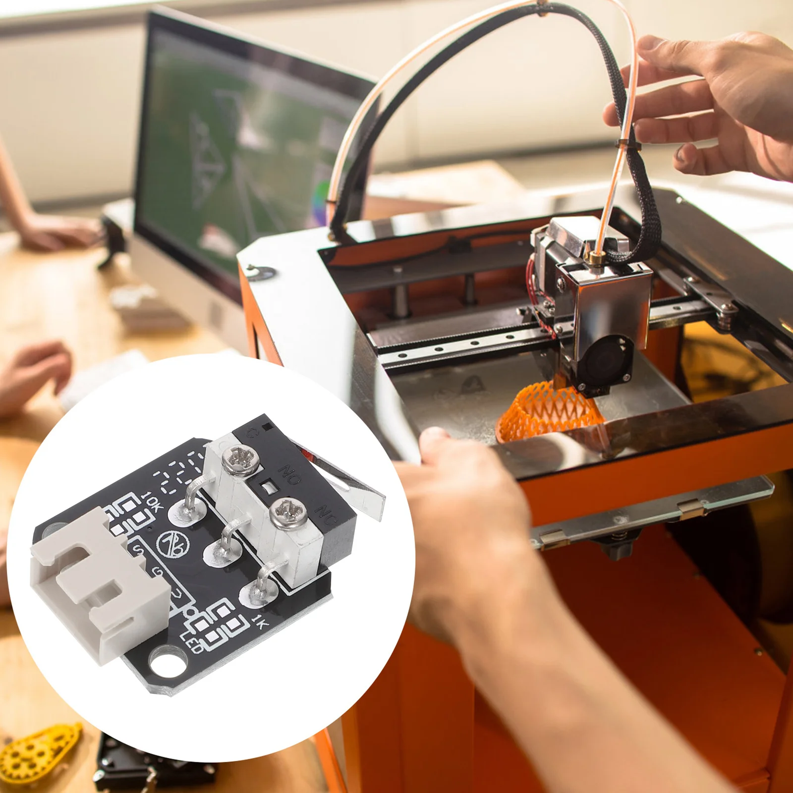 5Pcs Micro Mechanical Endstop Switch Plug Play Replacement for 3D Printer Parts High Performance 3D Printer Accessories Limit