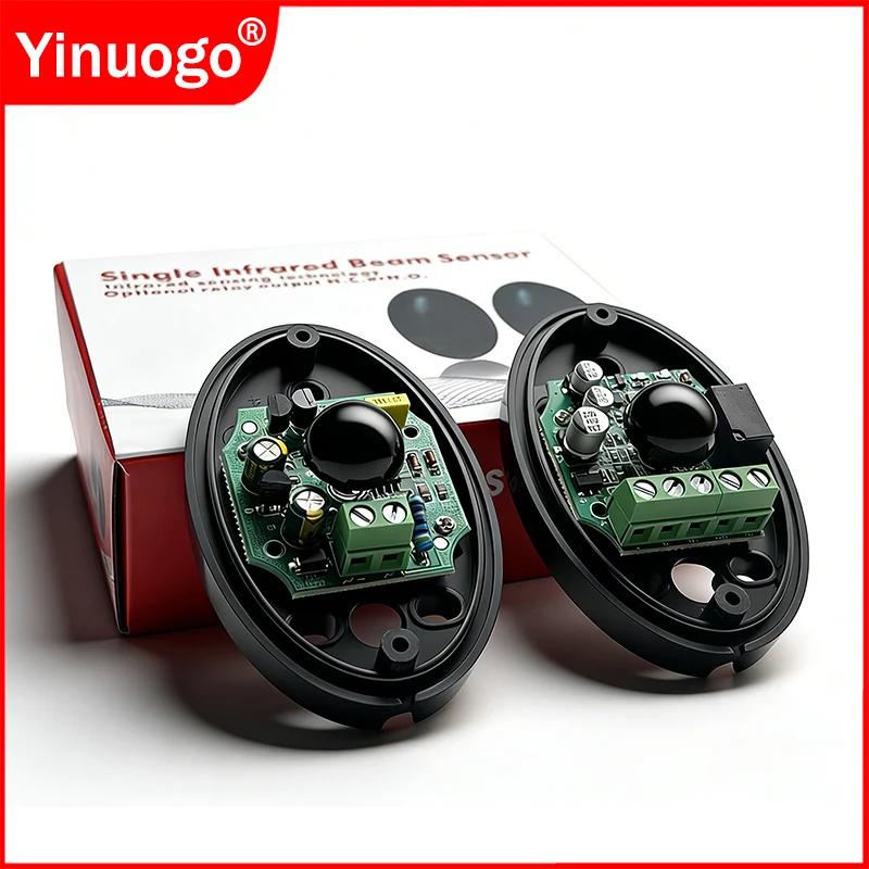 

Photocell Alarm Sensor Outdoor Infrared Beam Sensor Sliding Gate Opener Accessory 12-24V 1 Pair Single Infrared Beam Sensor